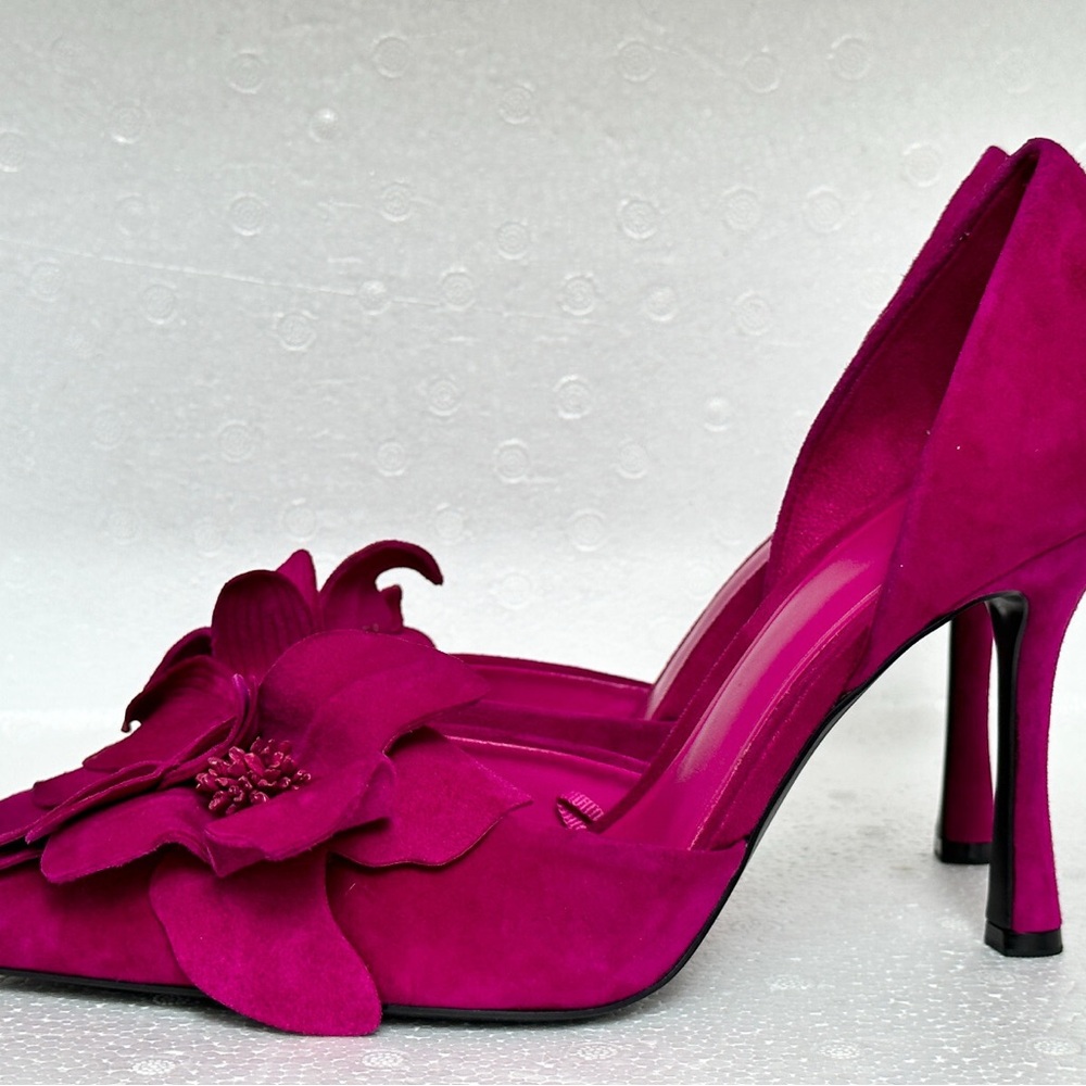 Zara Fuchsia Floral Women's Heels